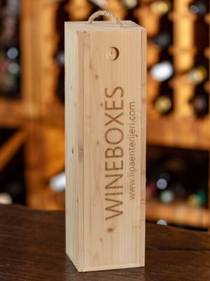 Винная коробка — одна бутылка — с выдвижной крышкой